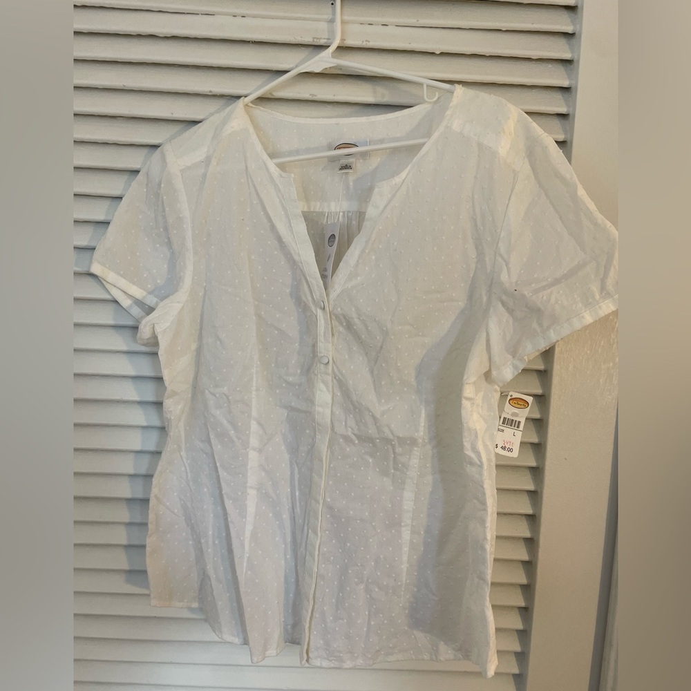 Talbots Ivory Textured Blouse
